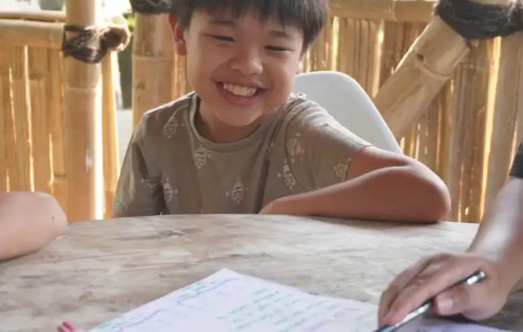 boy learn math